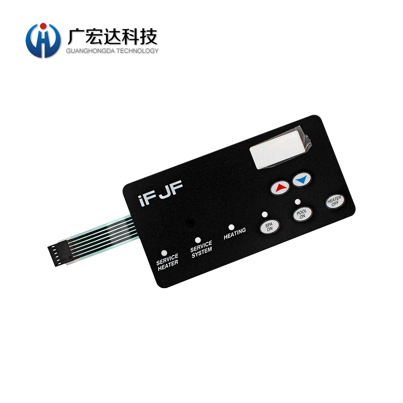 泳池和水療中心加熱器傳感器電氣系統(tǒng)控制面板鍵盤薄膜開關(guān)面板開關(guān)鼓包 薄膜按鍵